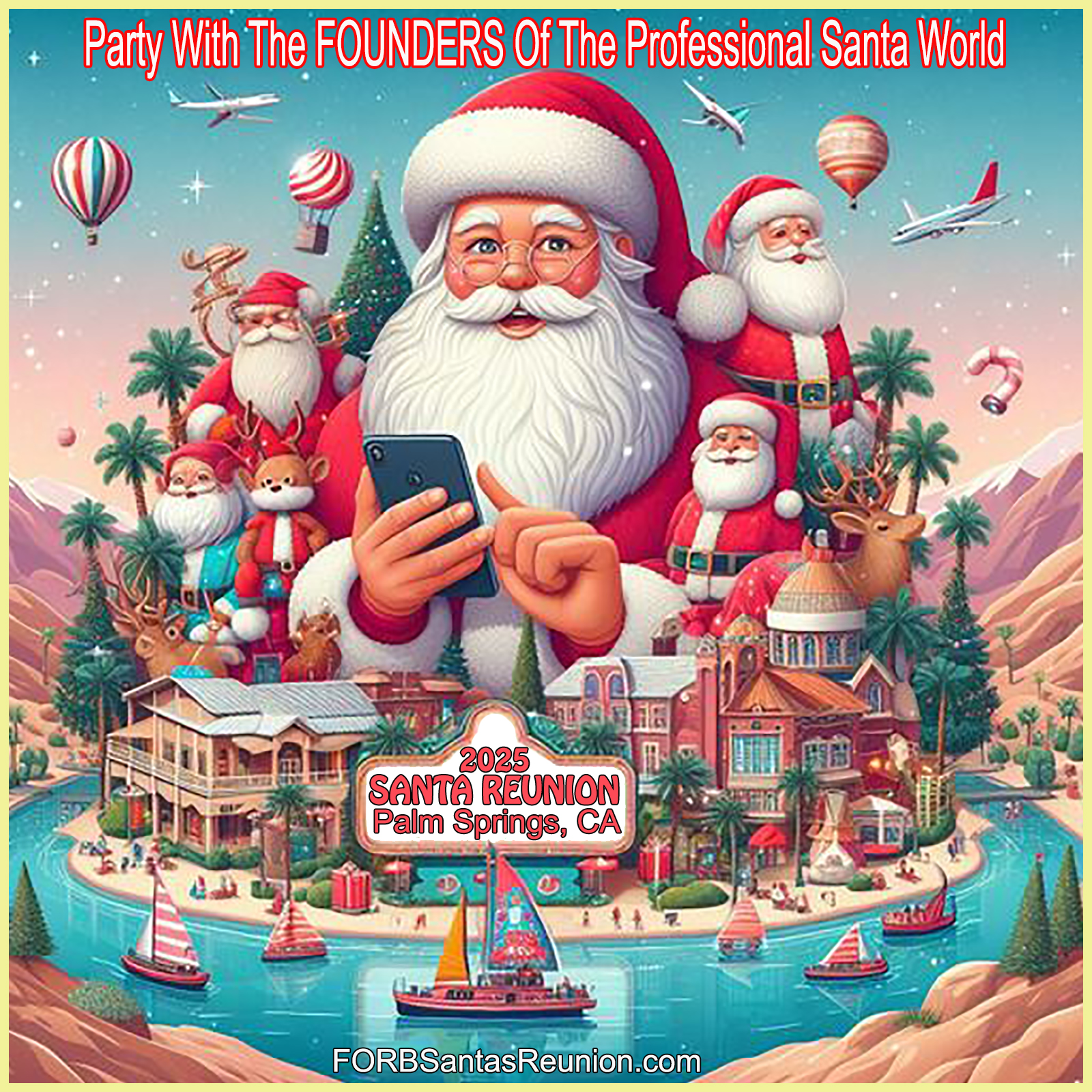 Palm Springs Santa Poster